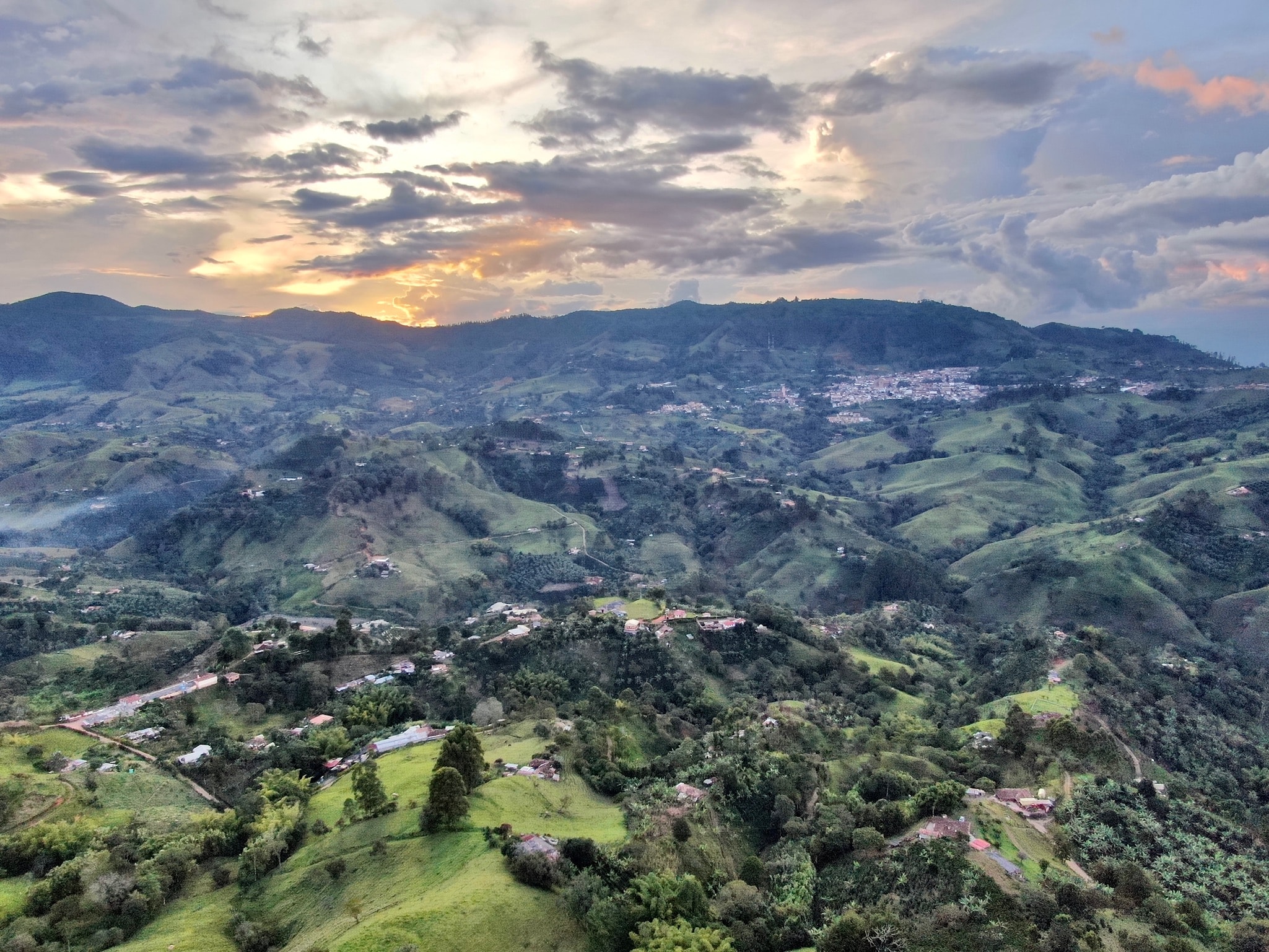 Jericó valley drone panorama